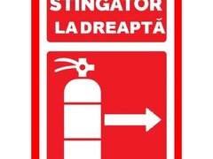 Placuta pentru stingator cu sageata la dreapta